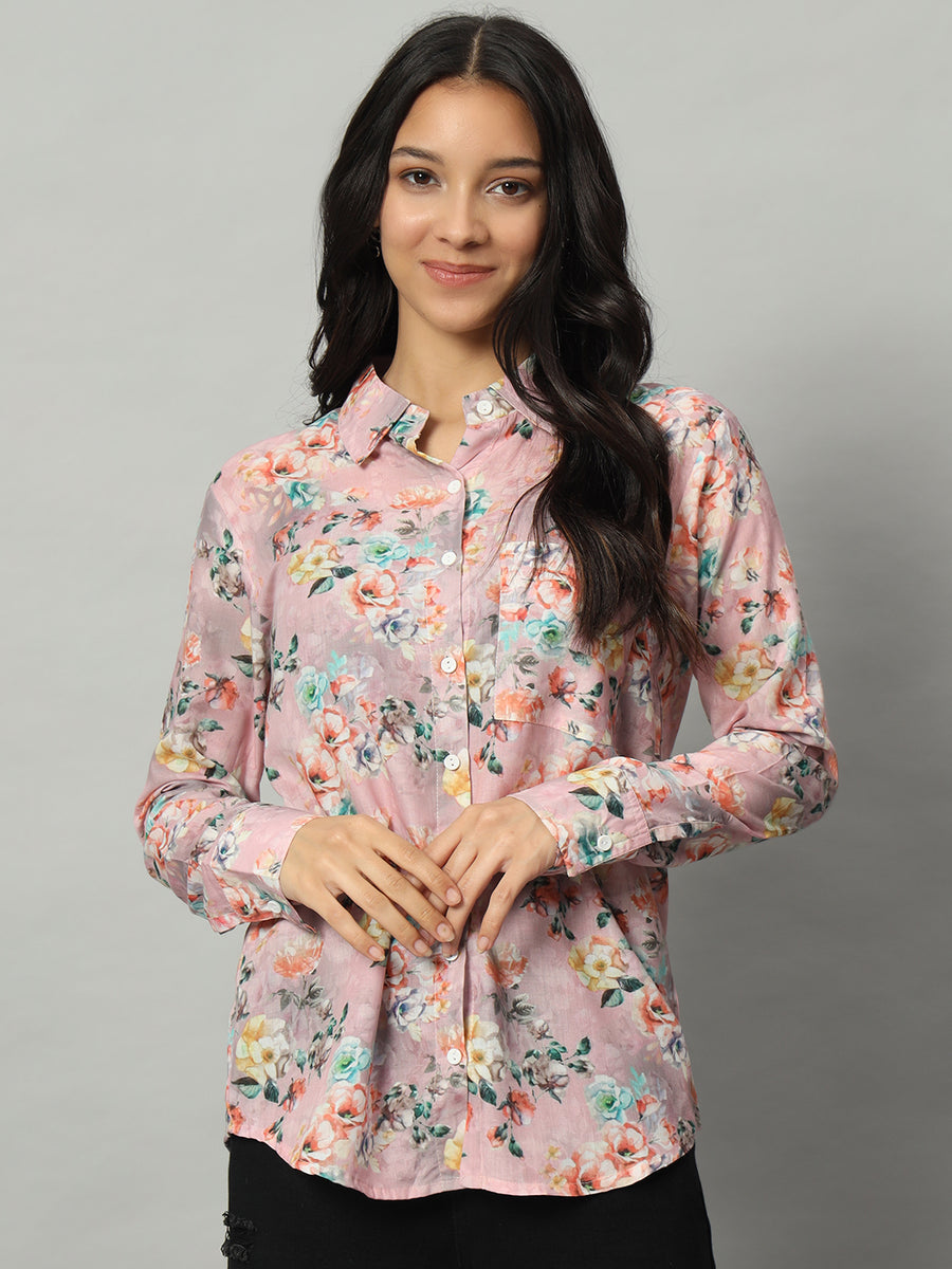 Women Stylish Western Floral Shirt