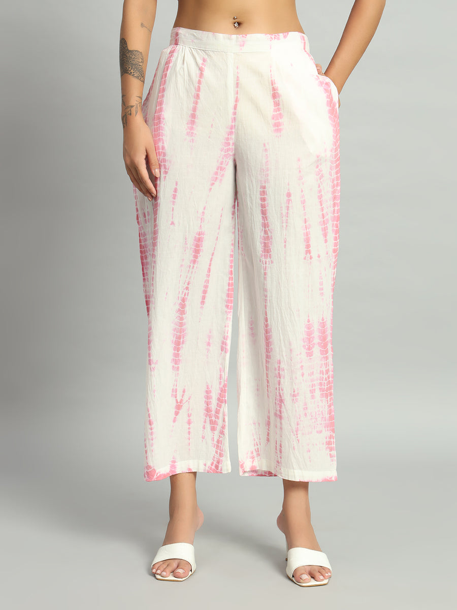 Women Pink Shibori Tie-Dye Co-ord Set