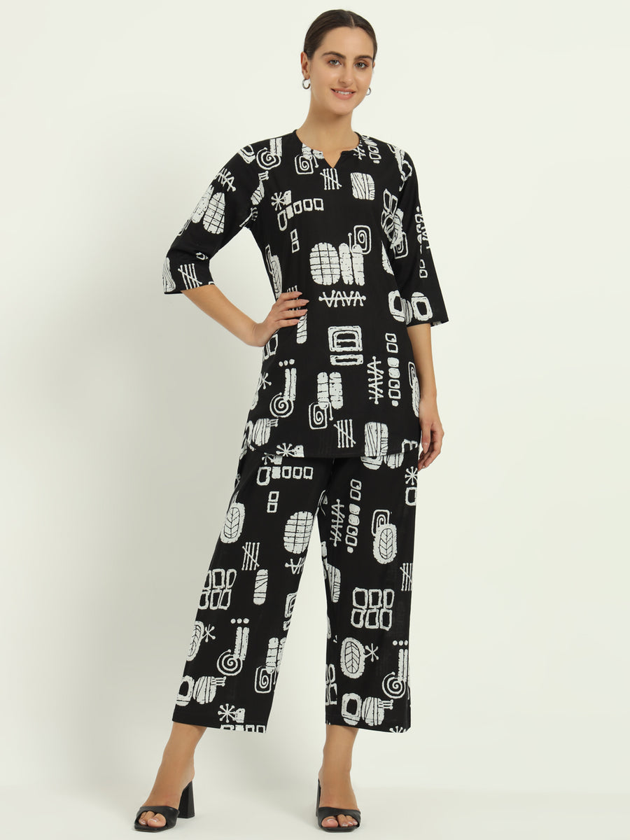 Nocturnal Chic Cotton Co-ord Set