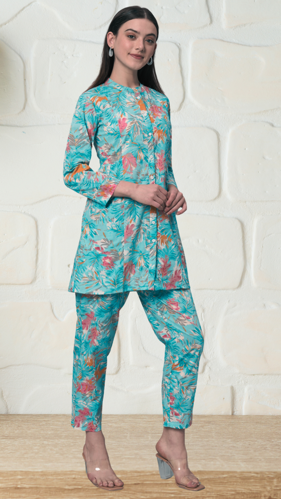Women Cotton Floral Printed Co-ord Set
