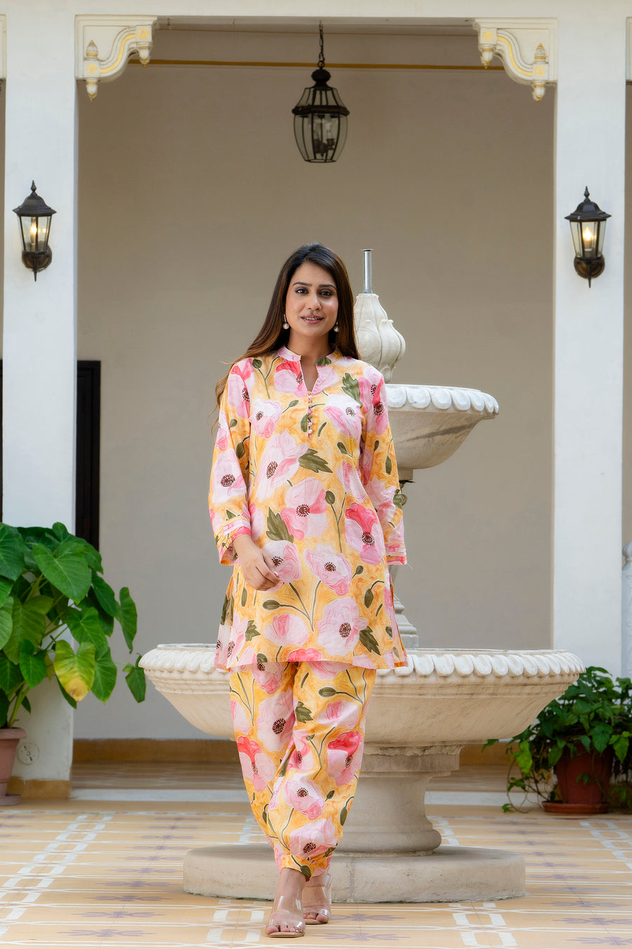 Flora Dreams Printed Cotton Lounge Wear Set