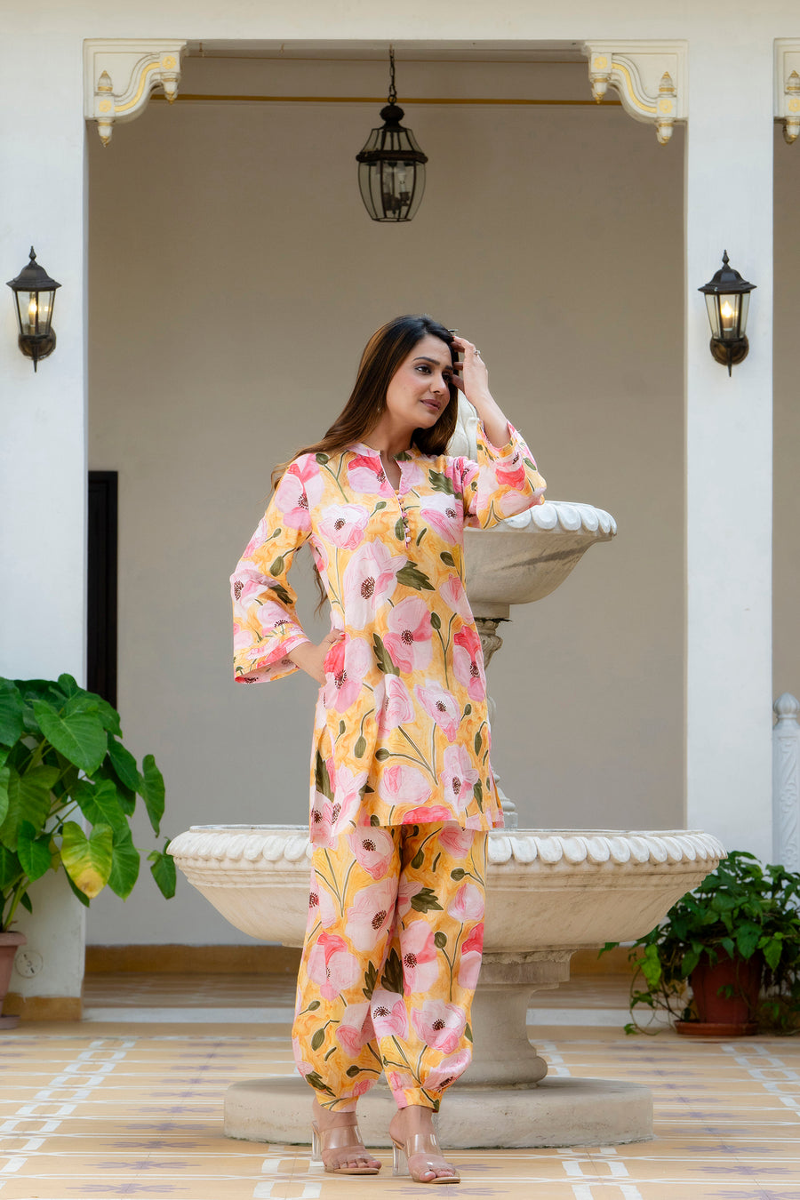 Flora Dreams Printed Cotton Lounge Wear Set